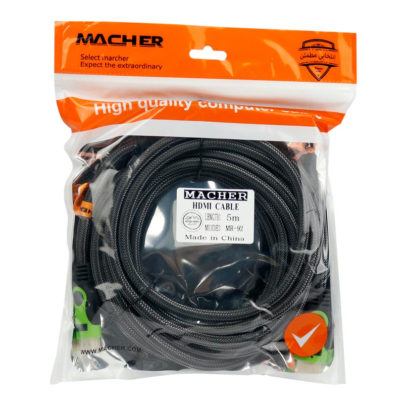 کابل Macher MR-92 HDMI 5m پوست ماری