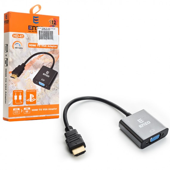 کابل تبدیل HDMI TO VGA همراه کابل صدا انزو (ENZO) مدل HD-41