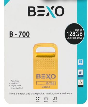 قیمت فروش عمده فلش 128 گیگ BEXO B-700 GOLD USB3.0