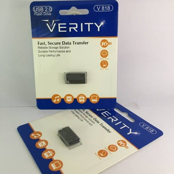 فلش مموری وریتی مدل V818 ظرفیت 16 گیگابایت با سرعت خواندن و نوشتن 480 مگابایت بر ثانیه و مقاومت در برابر خش