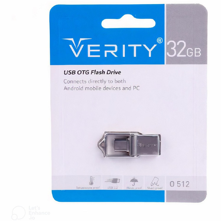 فلش مموری 32 گیگابایت وریتی مدل O512 با رابط USB 3، مقاوم در برابر آب، شوک و لرزش