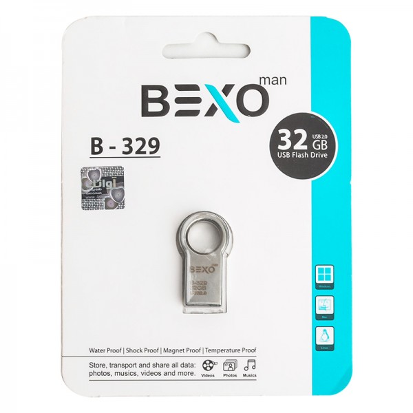 فلش مموری بکسو مدل B-329 ظرفیت 32 گیگابایت با رابط USB 2.0