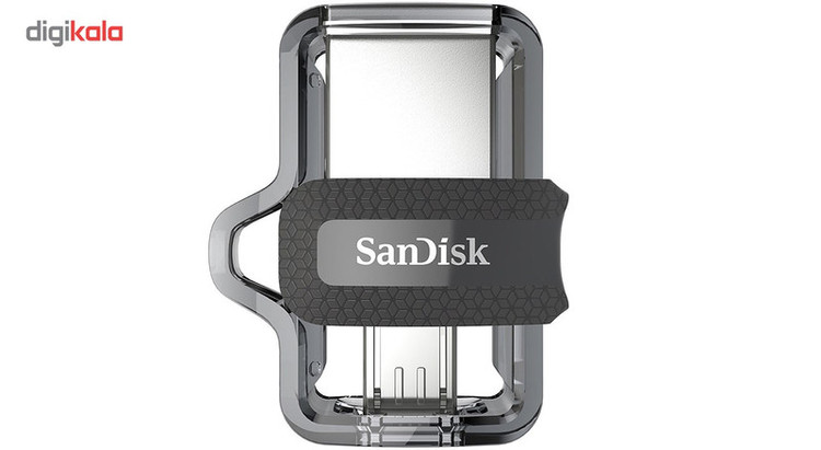 فلش مموری 32 گیگابایت سن دیسک مدل Ultra Dual Drive M3.0 با دو درگاه USB سهنقطهصفر و microUSB، سرعت خواندن تا 150 مگابایت بر ثانیه و اتصال مستقیم به دستگاههای دارای OTG