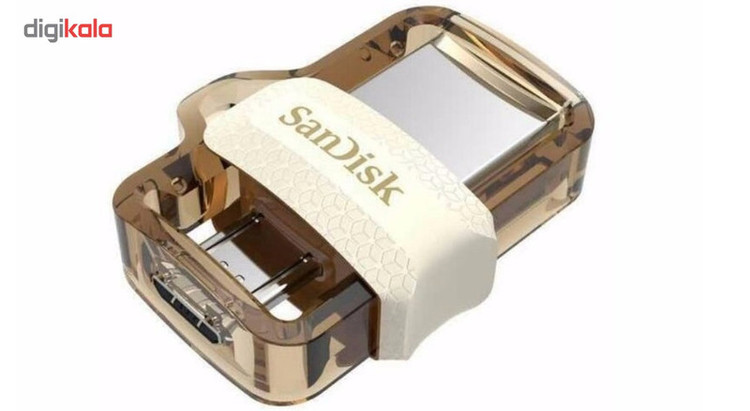 فلش مموری 32 گیگابایت سن دیسک مدل Ultra Dual Drive M3.0 با دو درگاه USB سهنقطهصفر و microUSB، سرعت خواندن تا 150 مگابایت بر ثانیه و اتصال مستقیم به دستگاههای دارای OTG