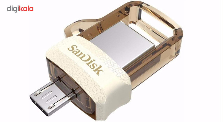 فلش مموری 32 گیگابایت سن دیسک مدل Ultra Dual Drive M3.0 با دو درگاه USB سهنقطهصفر و microUSB، سرعت خواندن تا 150 مگابایت بر ثانیه و اتصال مستقیم به دستگاههای دارای OTG
