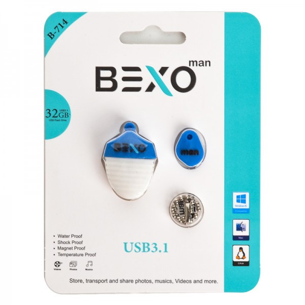 فلش مموری BEXO USB3.1 مدل B-714 ظرفیت 32GB - آبی روشن (گارانتی داده پردازی آواتک)