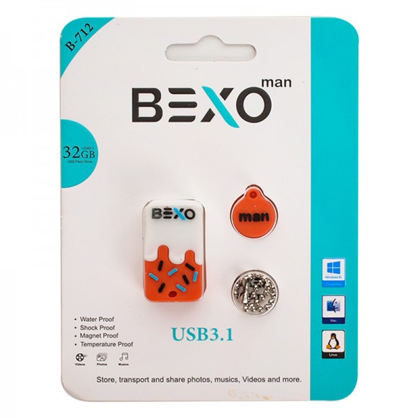 فلش مموری بکسو مدل B-712 ظرفیت 32 گیگابایت با رابط USB3.1