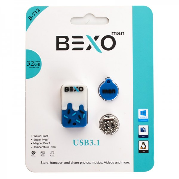 فلش مموری بکسو مدل B-712 ظرفیت 32 گیگابایت با رابط USB3.1