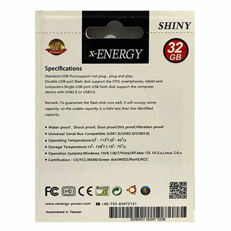 فلش مموری ایکس-انرژی مدل SHINY ظرفیت 32 گیگابایت