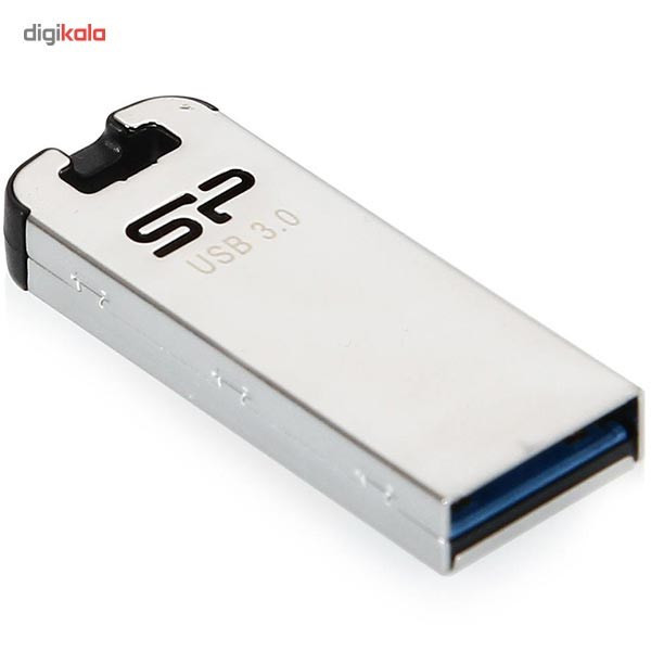 فلش مموری 64 گیگابایت سیلیکون پاور مدل Jewel J10 با رابط USB نسخه 3.0، بدنه استیل ضدزنگ با روکش ضداثر انگشت و مقاوم در برابر آب، لرزش و گردوغبار