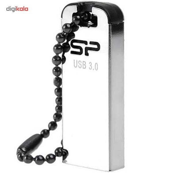 فلش مموری 64 گیگابایت سیلیکون پاور مدل Jewel J10 با رابط USB نسخه 3.0، بدنه استیل ضدزنگ با روکش ضداثر انگشت و مقاوم در برابر آب، لرزش و گردوغبار
