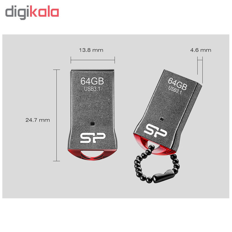 فلش سیلیکون پاور (Silicon Power) مدل 64GB Jewel J01 USB 3.2 گارانتی متین